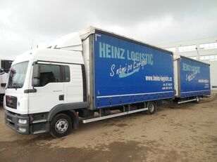 camion cu prelata culisanta MAN TGL 12.250, JUMBO 120m3 + remorcă cu prelată cortina