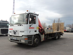 camion platformă MERCEDES-BENZ 2531 6x2 Actros plateau + Fassi 190 crane