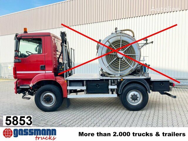 camion platformă MAN TGM 13.250/340 4X4BL, Einzelbereifung, 2x