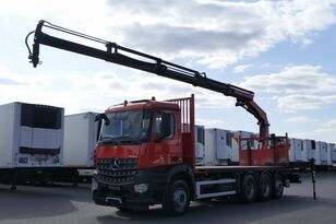 camion platformă Mercedes-Benz AROCS 3240 / 8X4 / PLATFORMA 7.2m + HDS PALFINGER PK 22002 / TRI