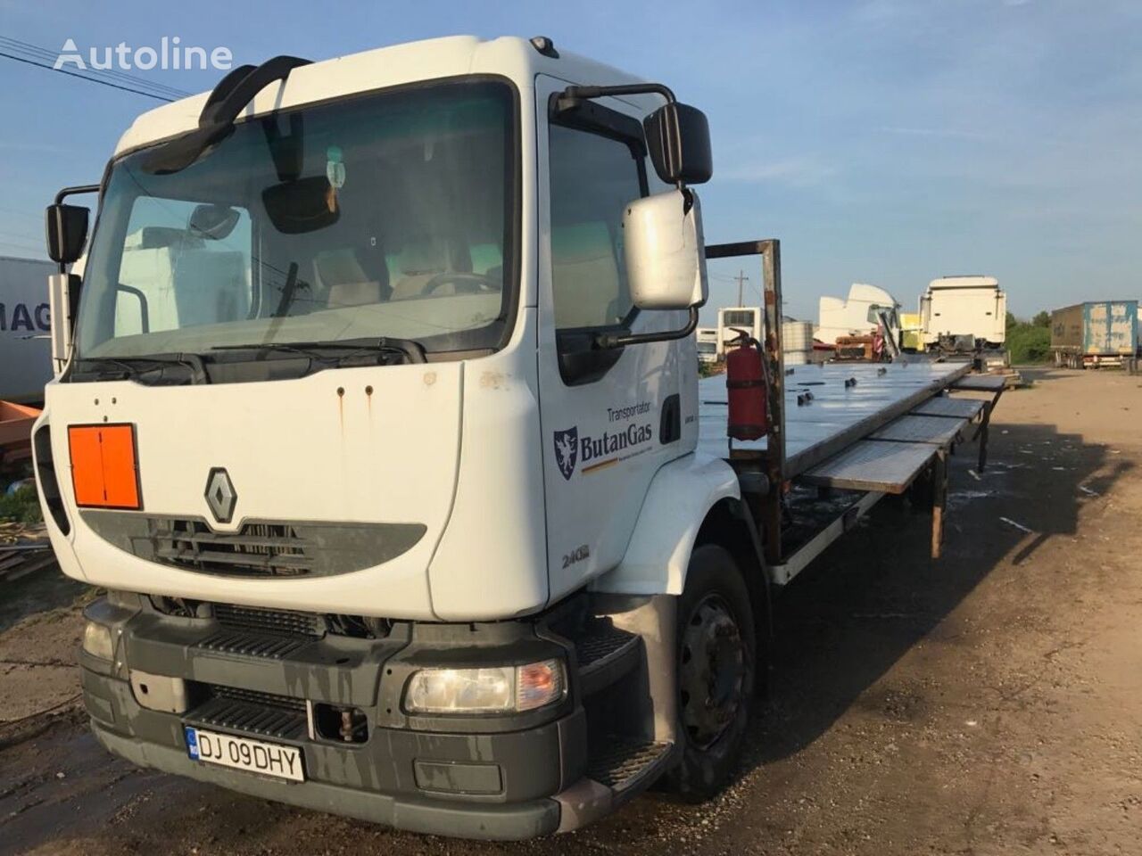 camion platformă Renault Midlum DXI Adr Transport Butelii