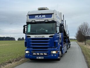 camion transport auto Scania R480 + remorcă transport auto