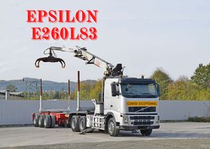 camion transport de lemne Volvo FH 520 * EPSILON E260L83 * Anhänger /6x4
