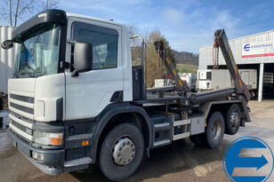camion utilaj ridicare container gunoi Scania P114GB