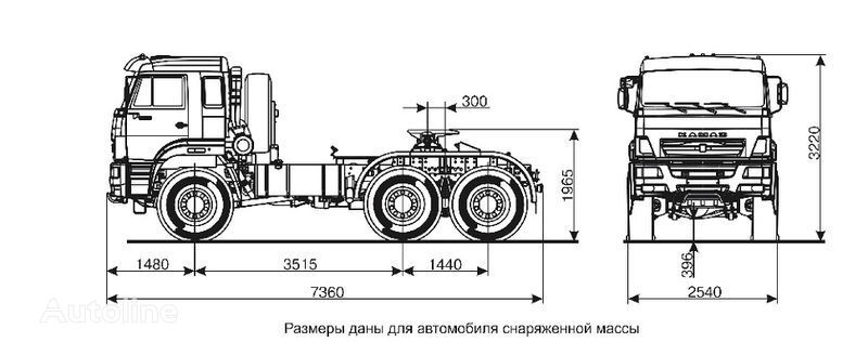 cap tractor KamAZ 65221 nou