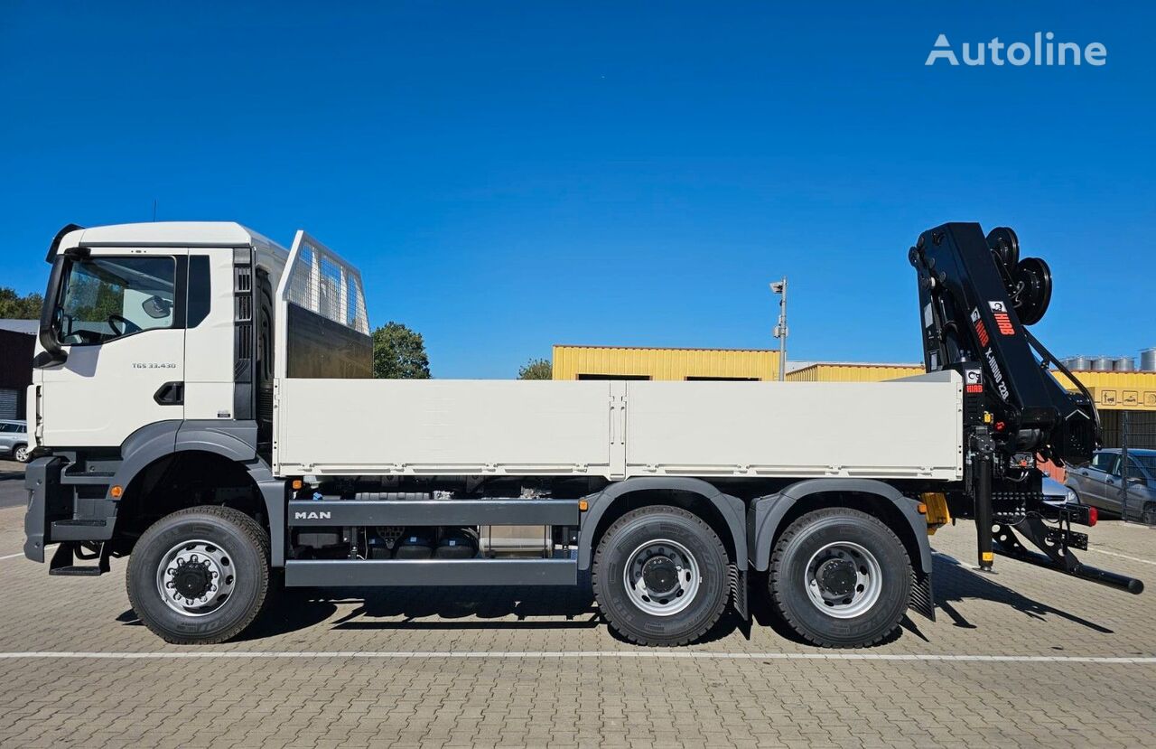 dropside camion MAN TGS 33.430 Pritsche mit HIAB 228 / 6x hydr  -6x6